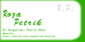 roza petrik business card